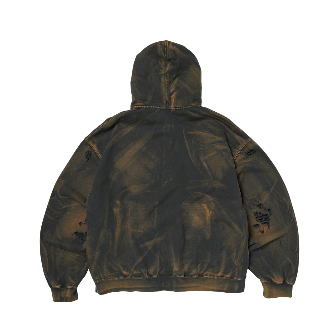 TC TWO TONE WASHED ZIP-UP HOODIE