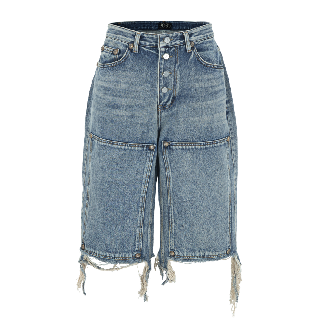 Double Knee Denim Shorts