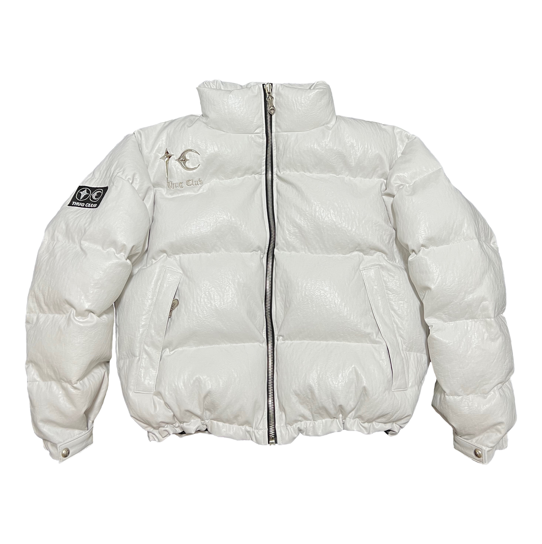 TC Leather Puffer Jacket (Duck Down)