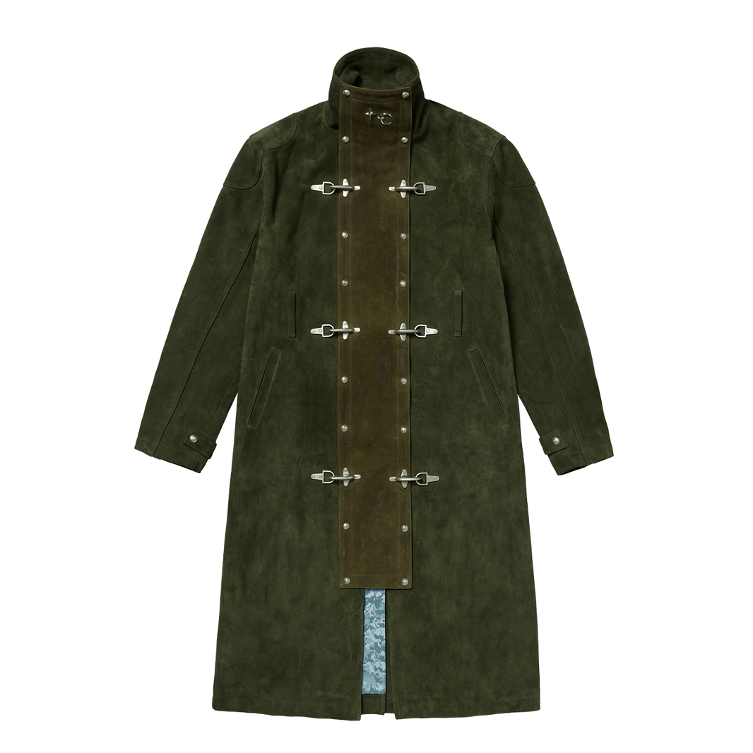 Bio Soldier Leather Trench Coat
