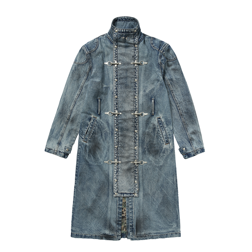 Bio Soldier Denim Trench Coat