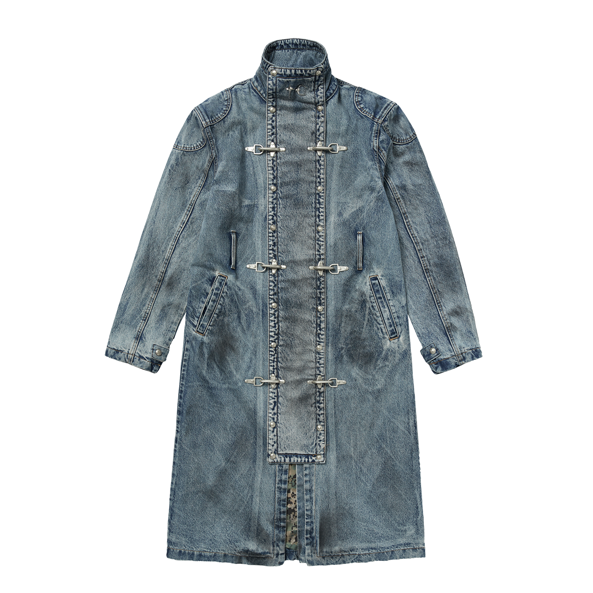 Bio Soldier Denim Trench Coat