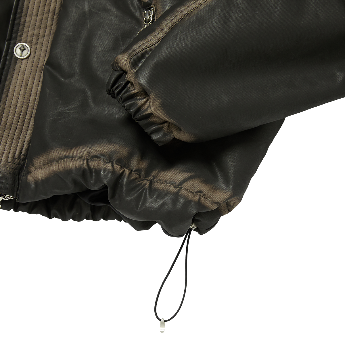 THREE RIDING SKULL FUR HOODED JACKET