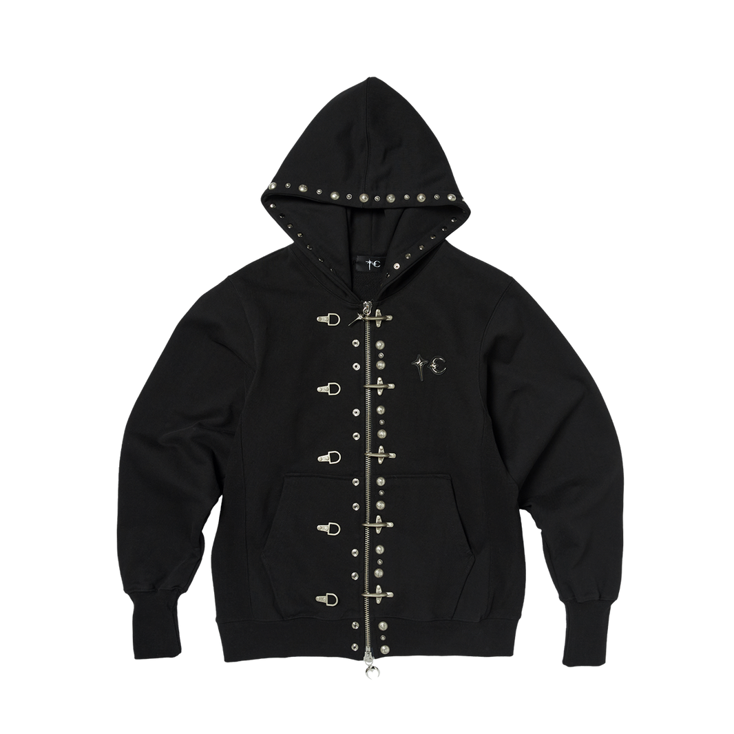 TC STUDDED LINE ZIP-UP HOODIE