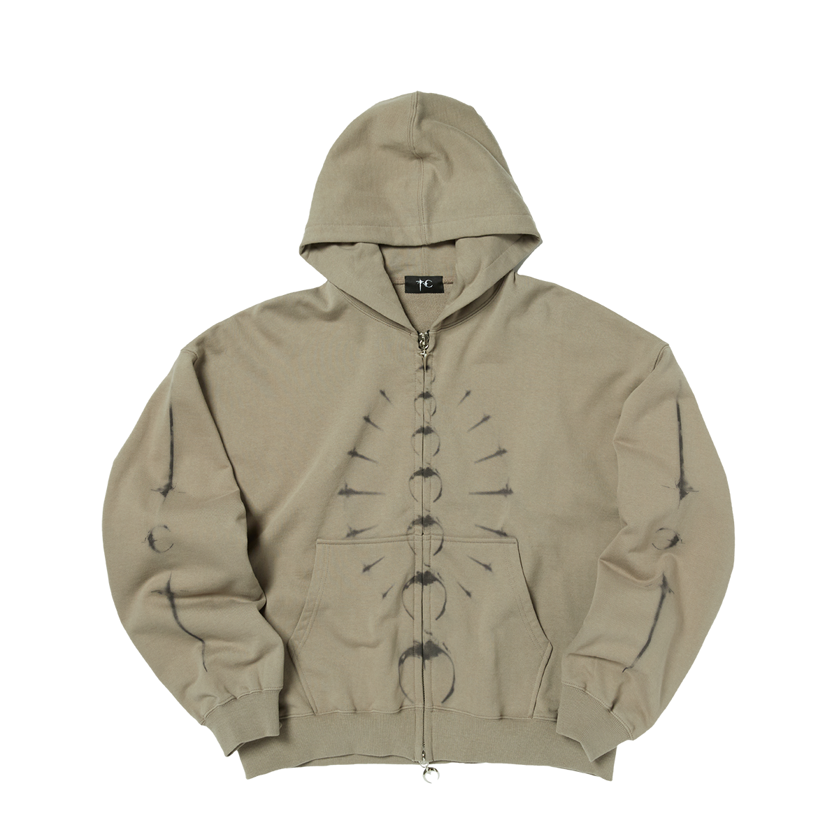 TC RIBCAGE ZIP-UP HOODIE