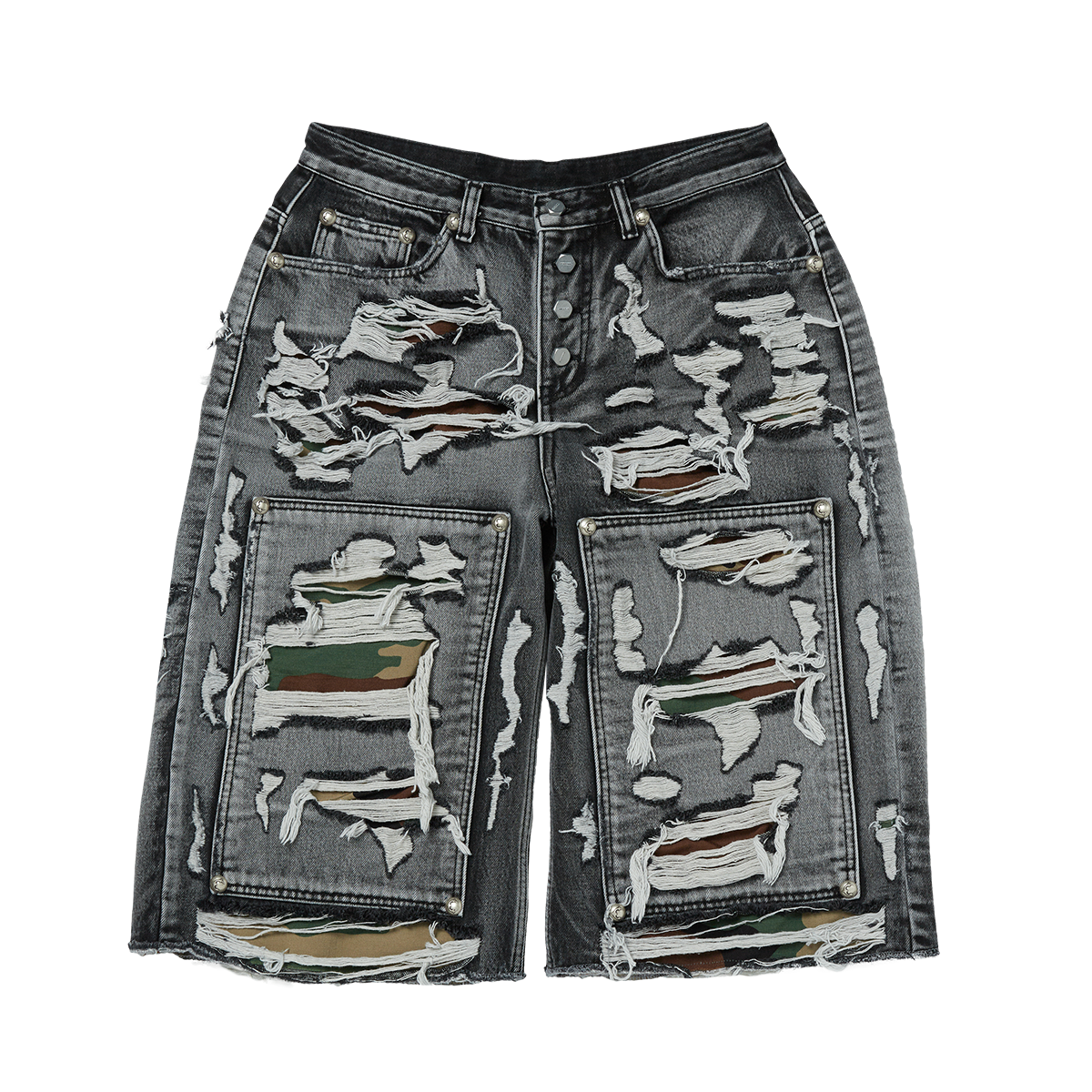 Hell Camo Denim Shorts