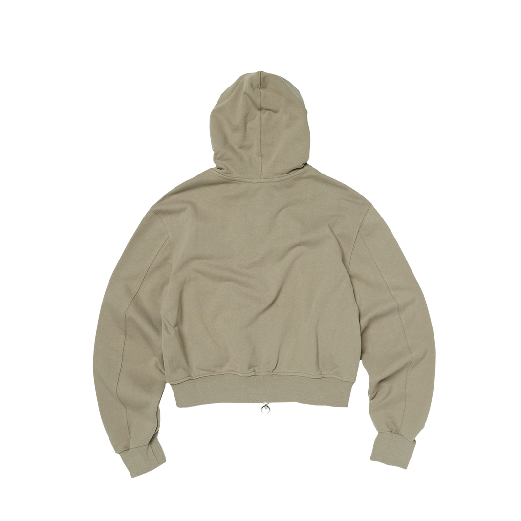 TC STUDDED LINE CROPPED ZIP-UP HOODIE