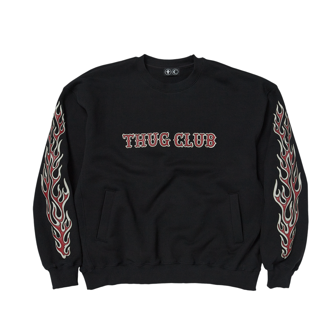 Leather Flame Sweatshirt