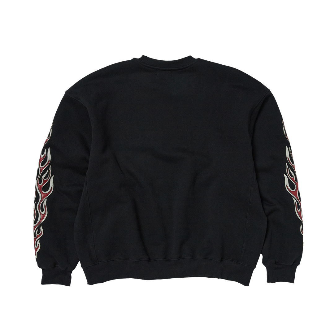 Leather Flame Sweatshirt