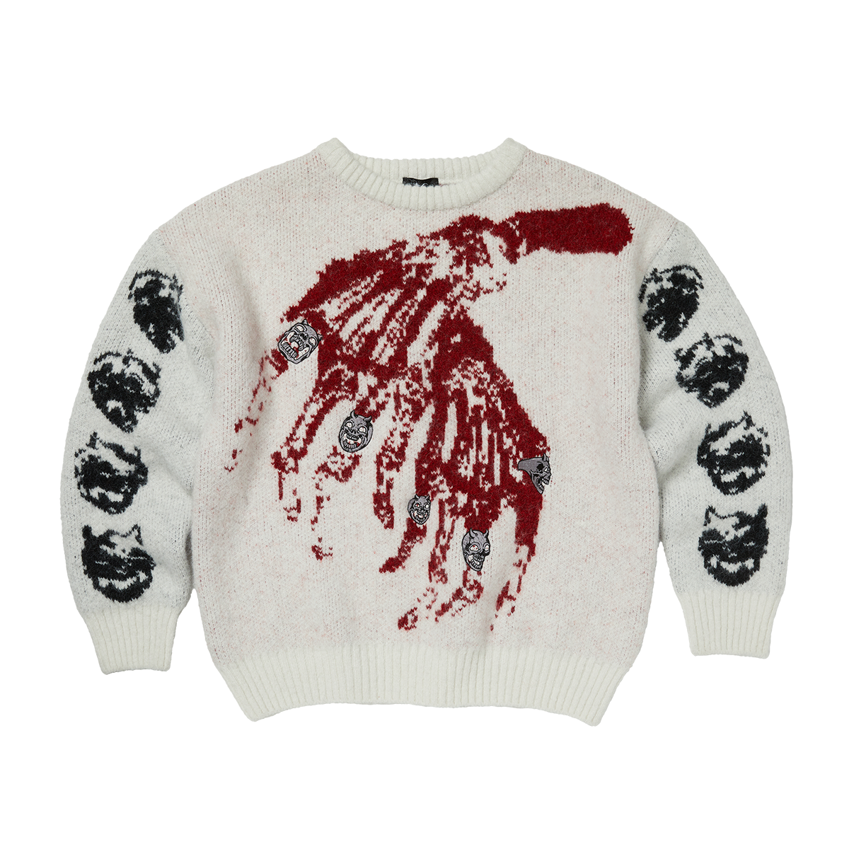 TC BONE CROSS KNIT SWEATER