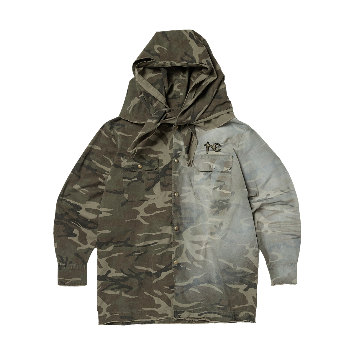 TAINTED CREED SCARF HOODED SHIRT