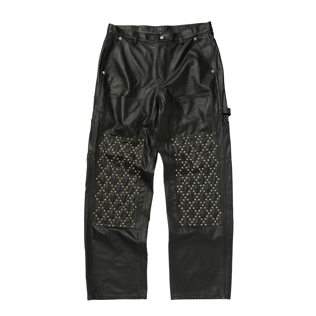 TC LEATHER STUDED WORK PANTS