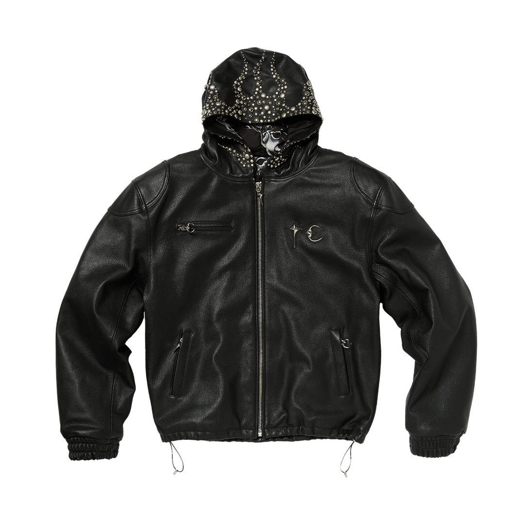 TC HOTHEAD THREE RIDING SKULL LEATHER JACKET