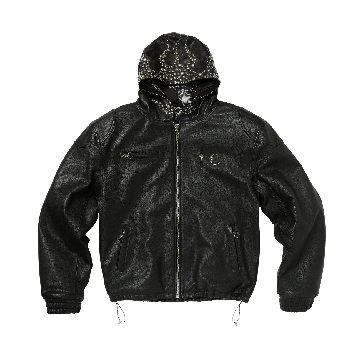 TC HOTHEAD THREE RIDING SKULL LEATHER JACKET
