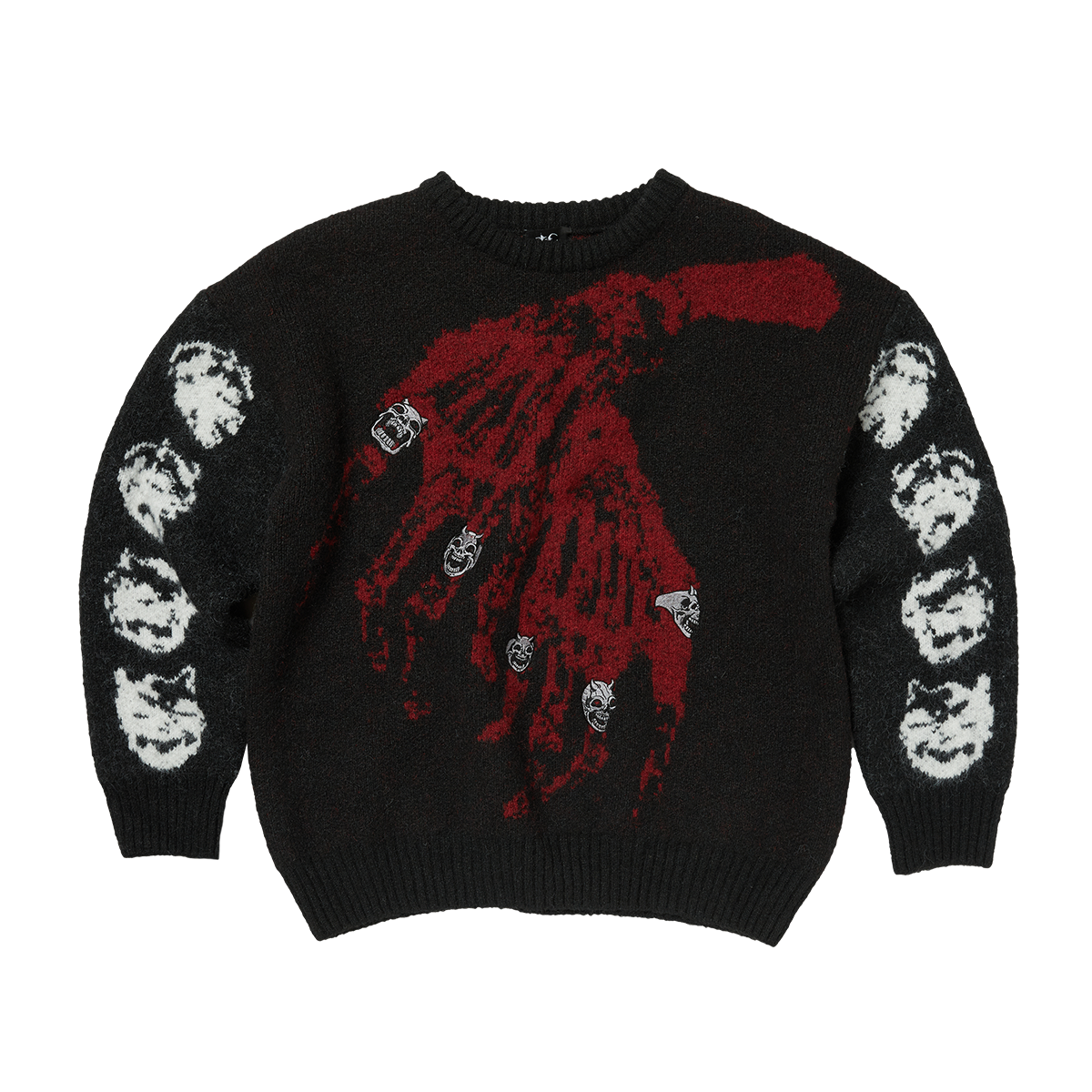 TC BONE CROSS KNIT SWEATER