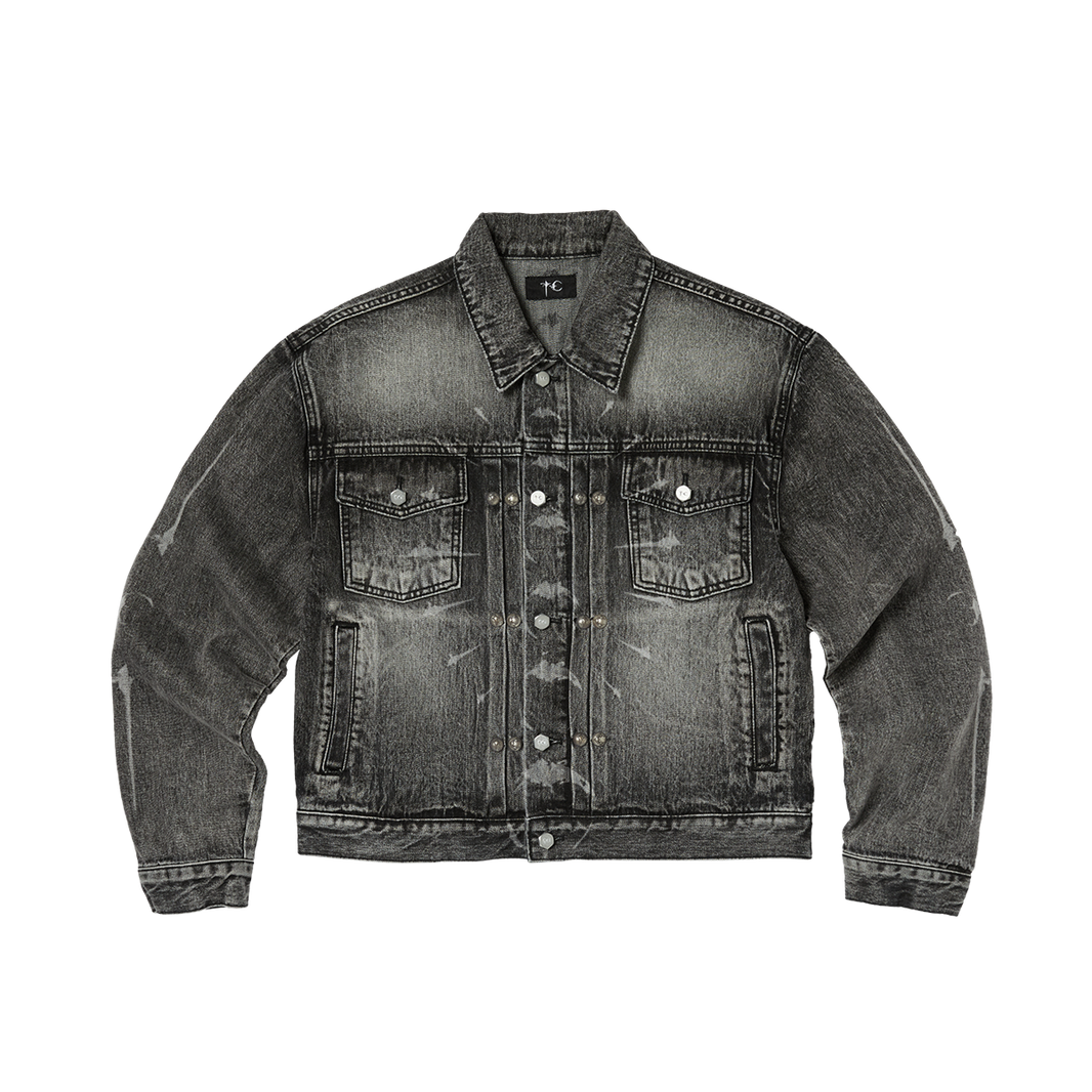 TC SPINE LASER DENIM JACKET