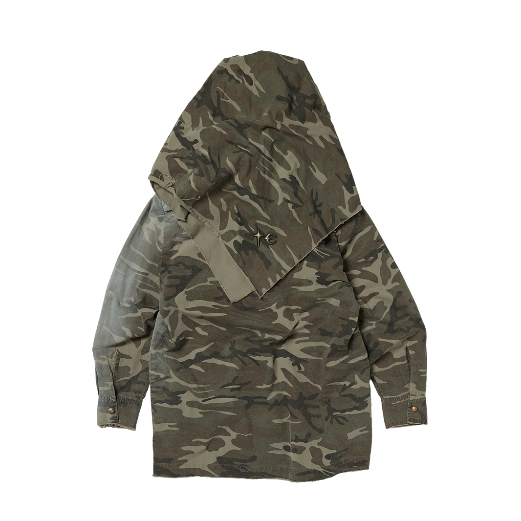 TAINTED CREED SCARF HOODED SHIRT
