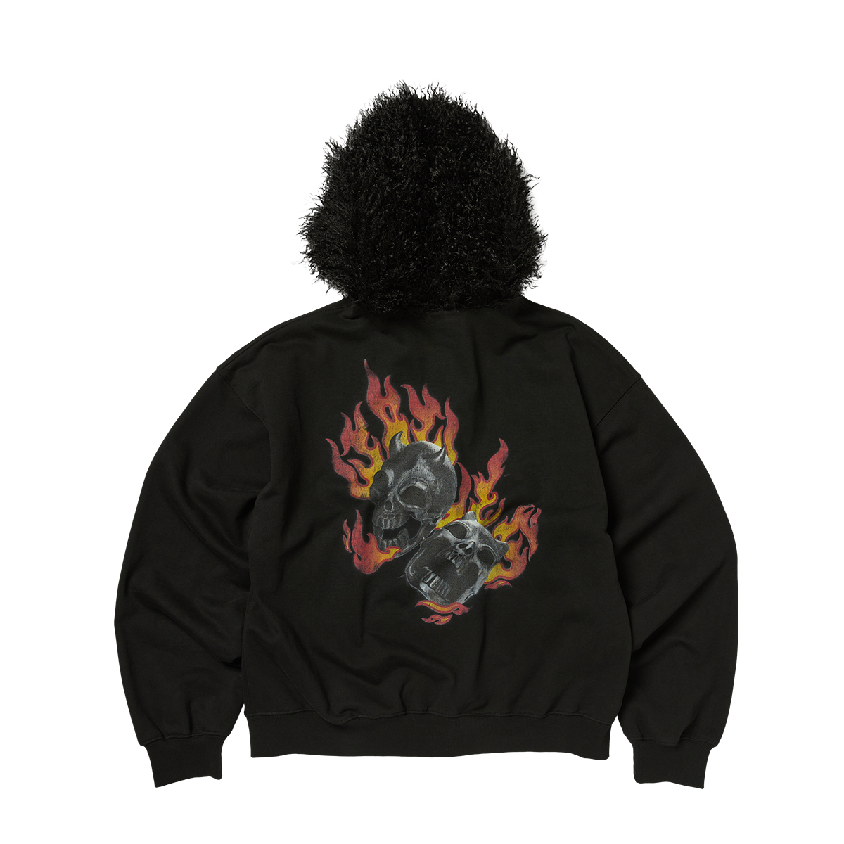 TC TWO FACE FUR HOODED ZIP-UP