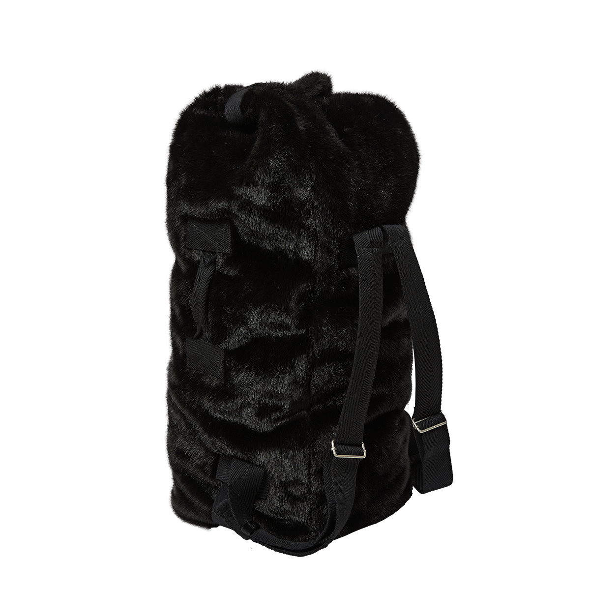 THREE RIDING SKULL FUR DUFFLE BAG