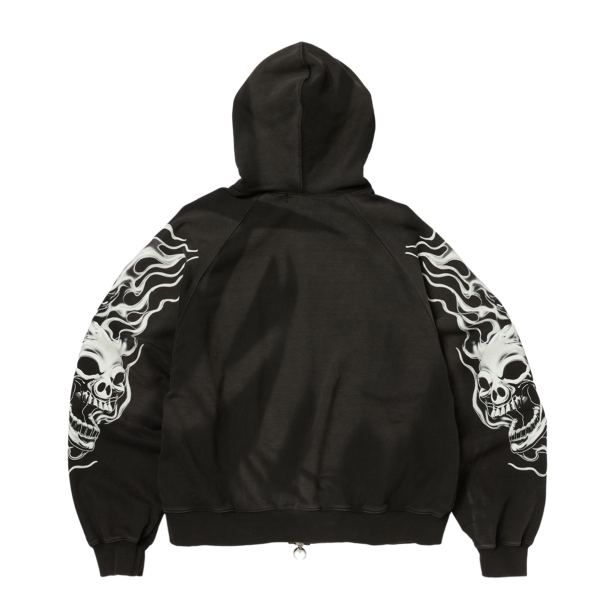 SIX RIDING SKULL ZIP-UP HOODIE