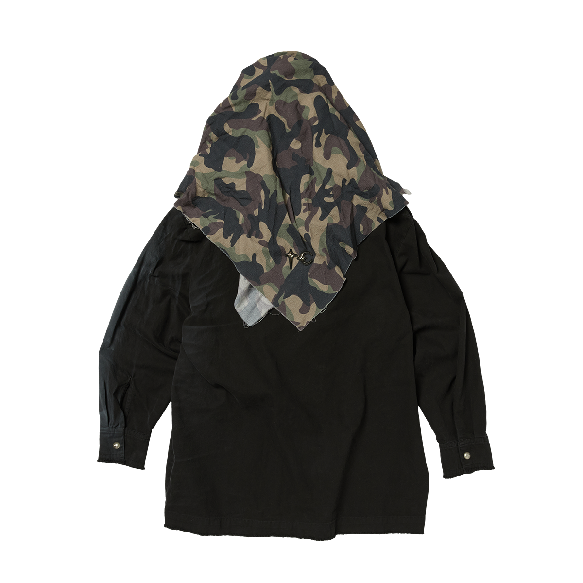 TAINTED CREED SCARF HOODED SHIRT