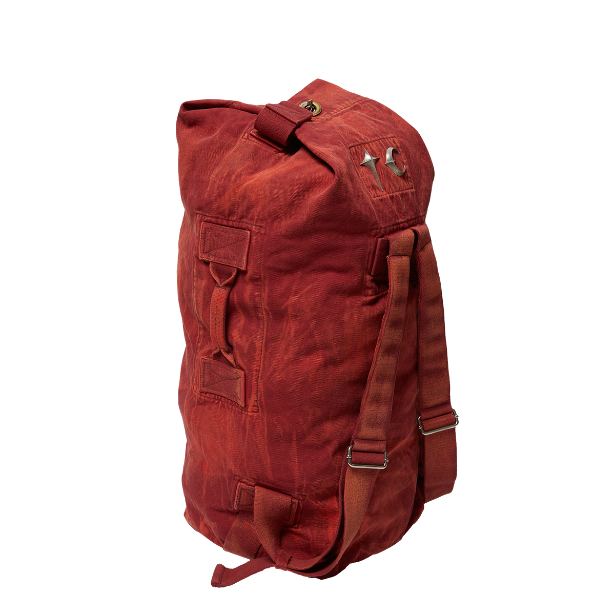 TWO TONE WASHED CANVAS DUFFLE BAG
