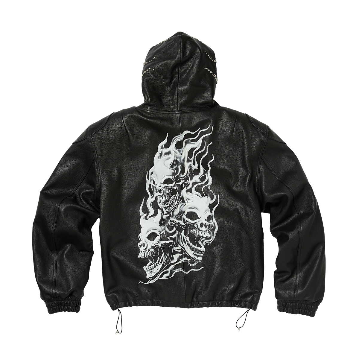 TC HOTHEAD THREE RIDING SKULL LEATHER JACKET