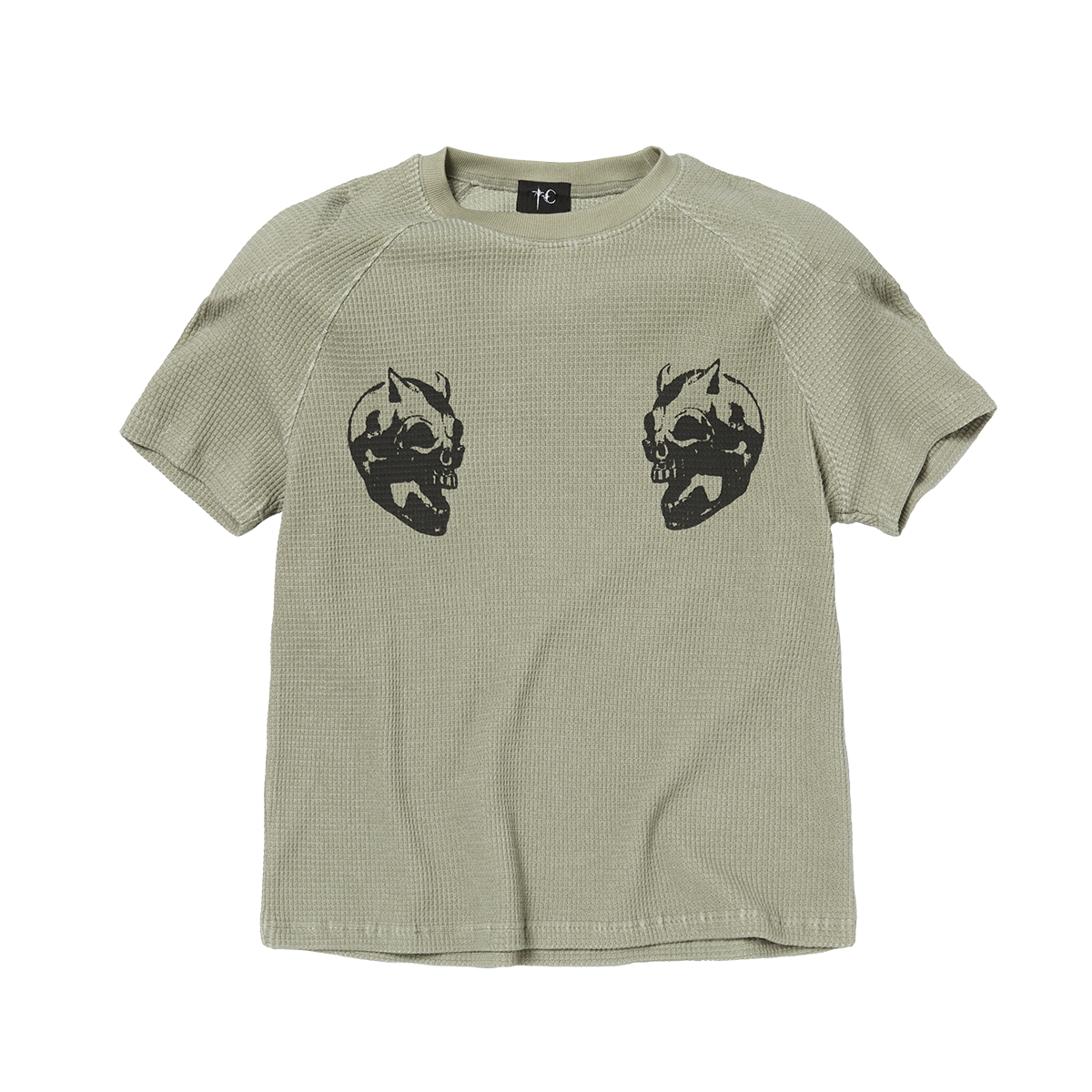 BULK SHOULDER WAFFLE T-SHIRT