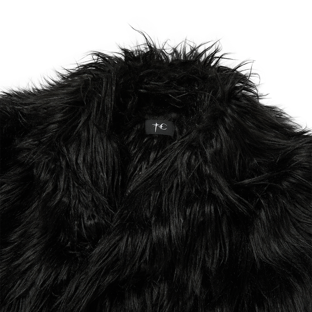 TC CROW FUR COAT