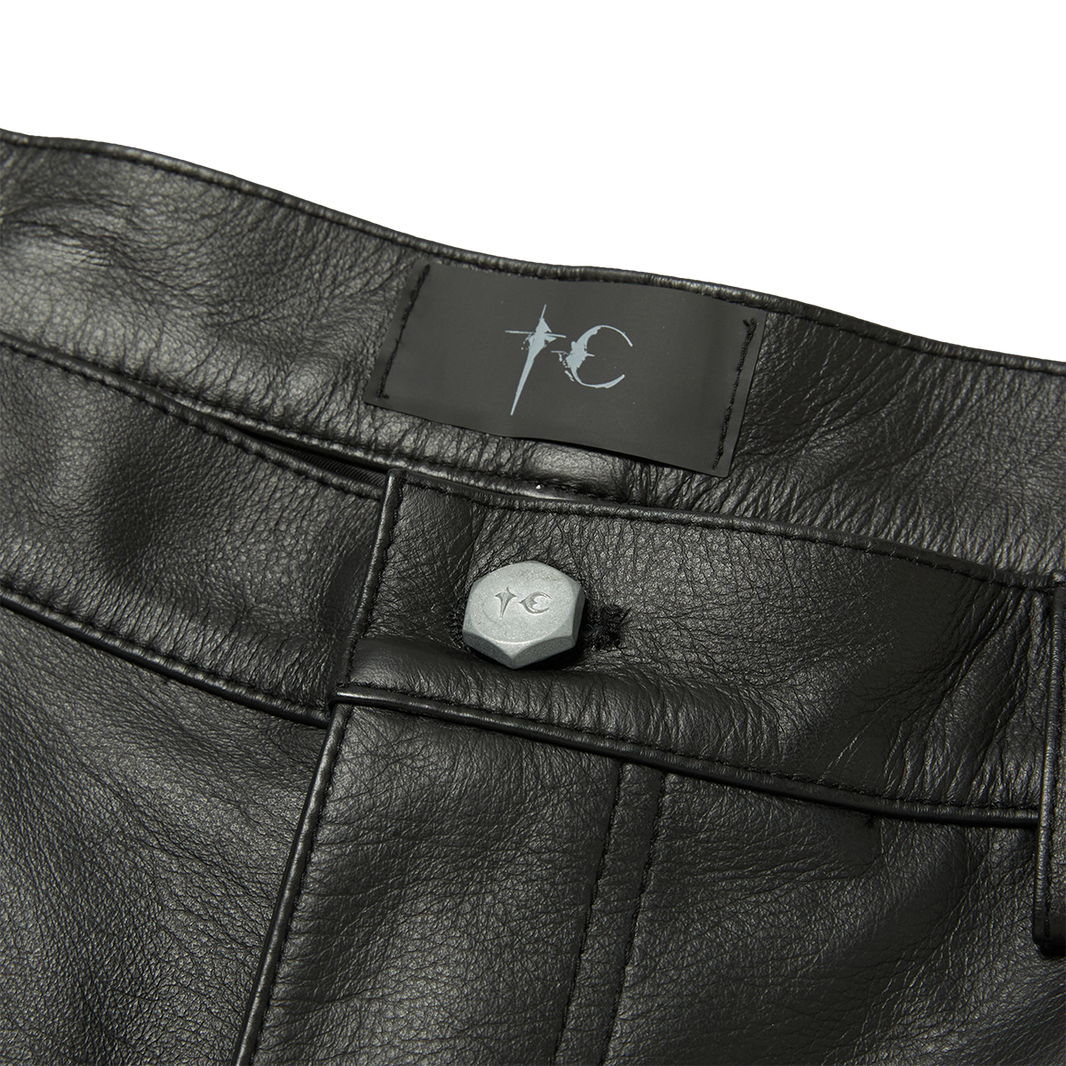 TC LEATHER STUDED WORK PANTS