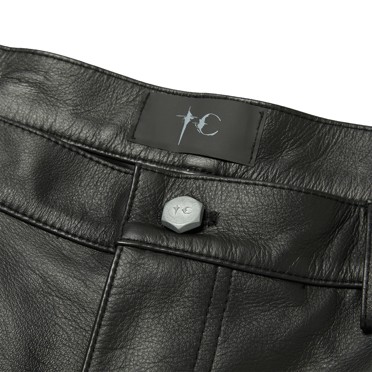 TC LEATHER STUDED WORK PANTS
