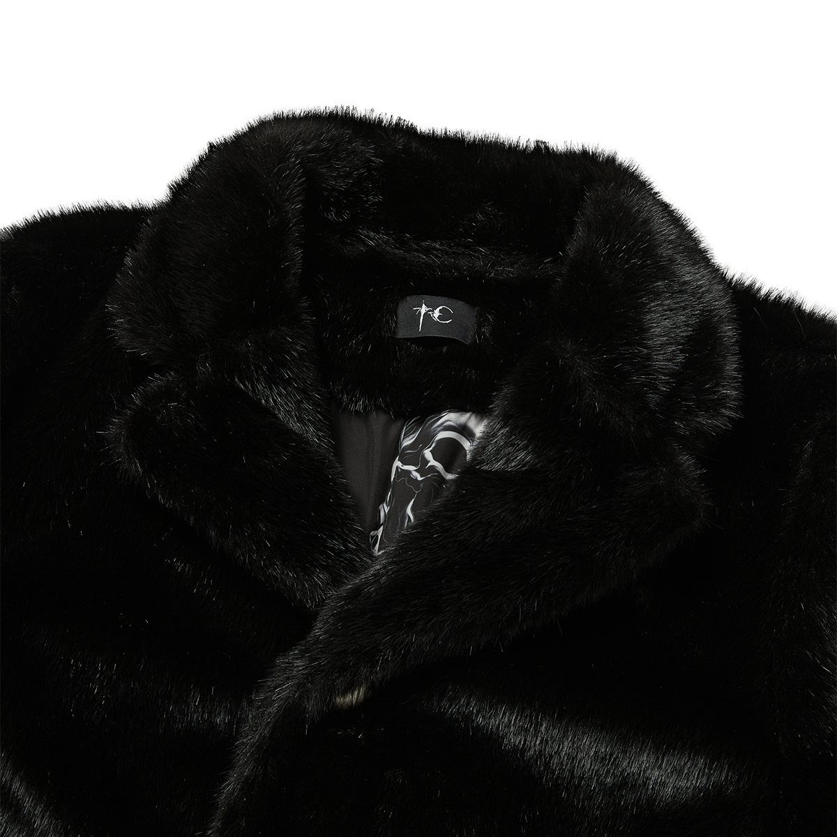 THREE RIDING SKULL FUR COAT