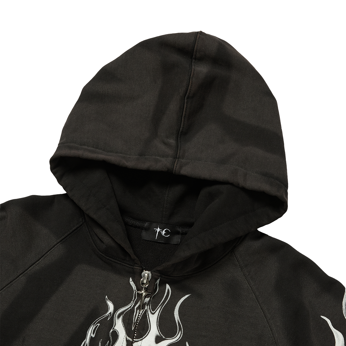 SIX RIDING SKULL ZIP-UP HOODIE