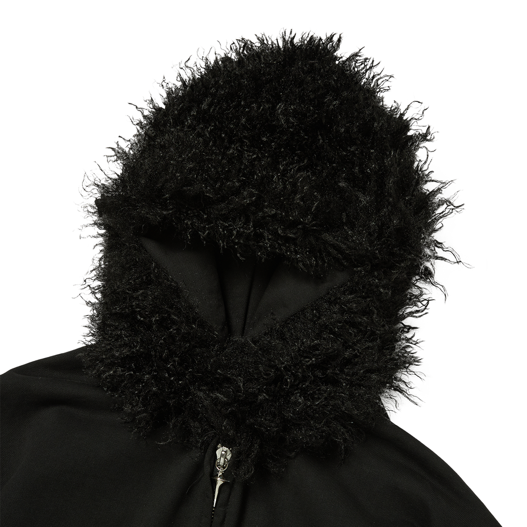 TC TWO FACE FUR HOODED ZIP-UP