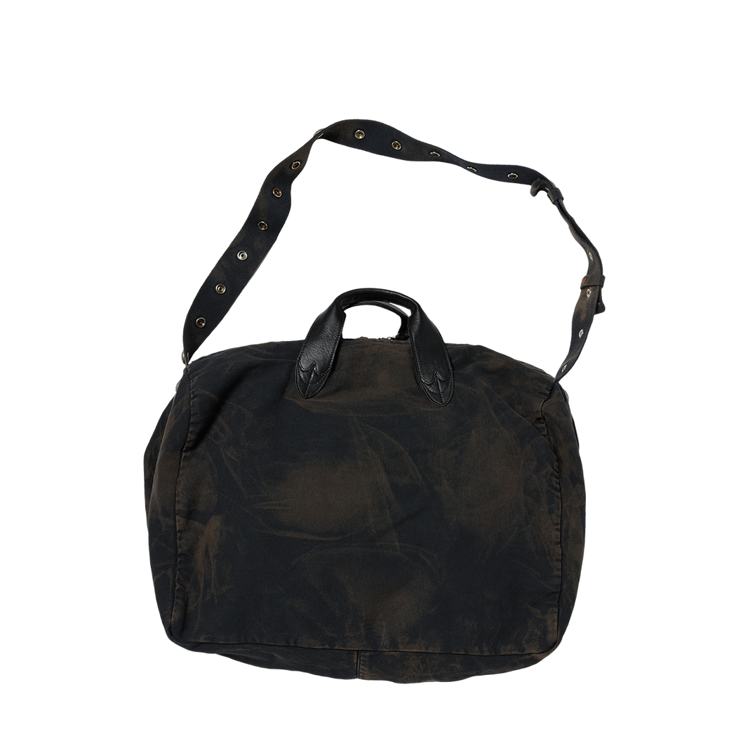 TWO TONE WASHED CANVAS CROSSBODY BAG