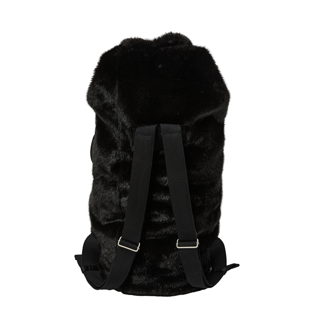 THREE RIDING SKULL FUR DUFFLE BAG