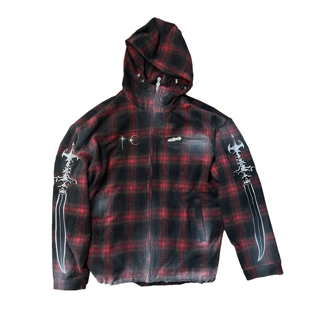 Arab Sword Flannel Zip-up