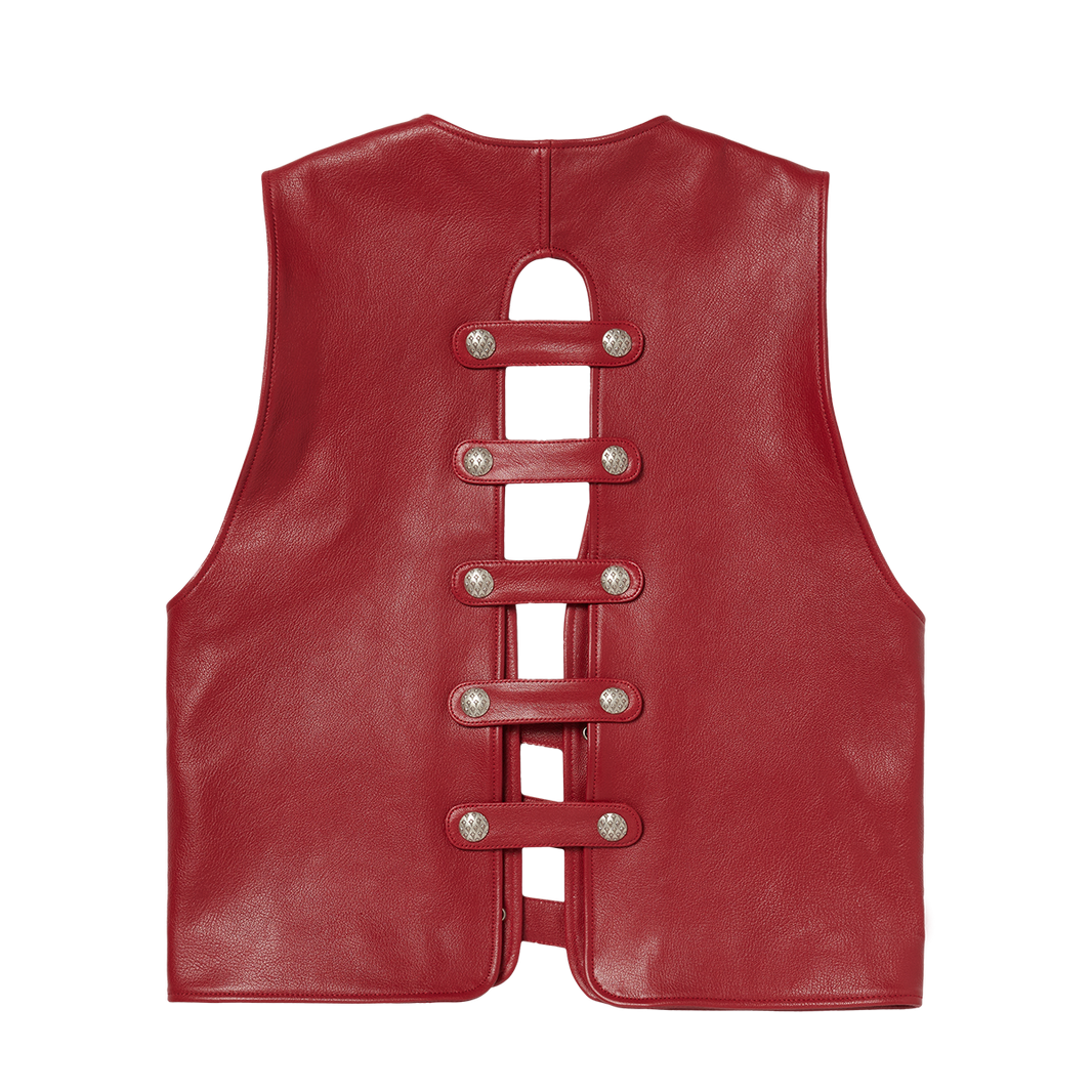 Goat Skin Leather Vest