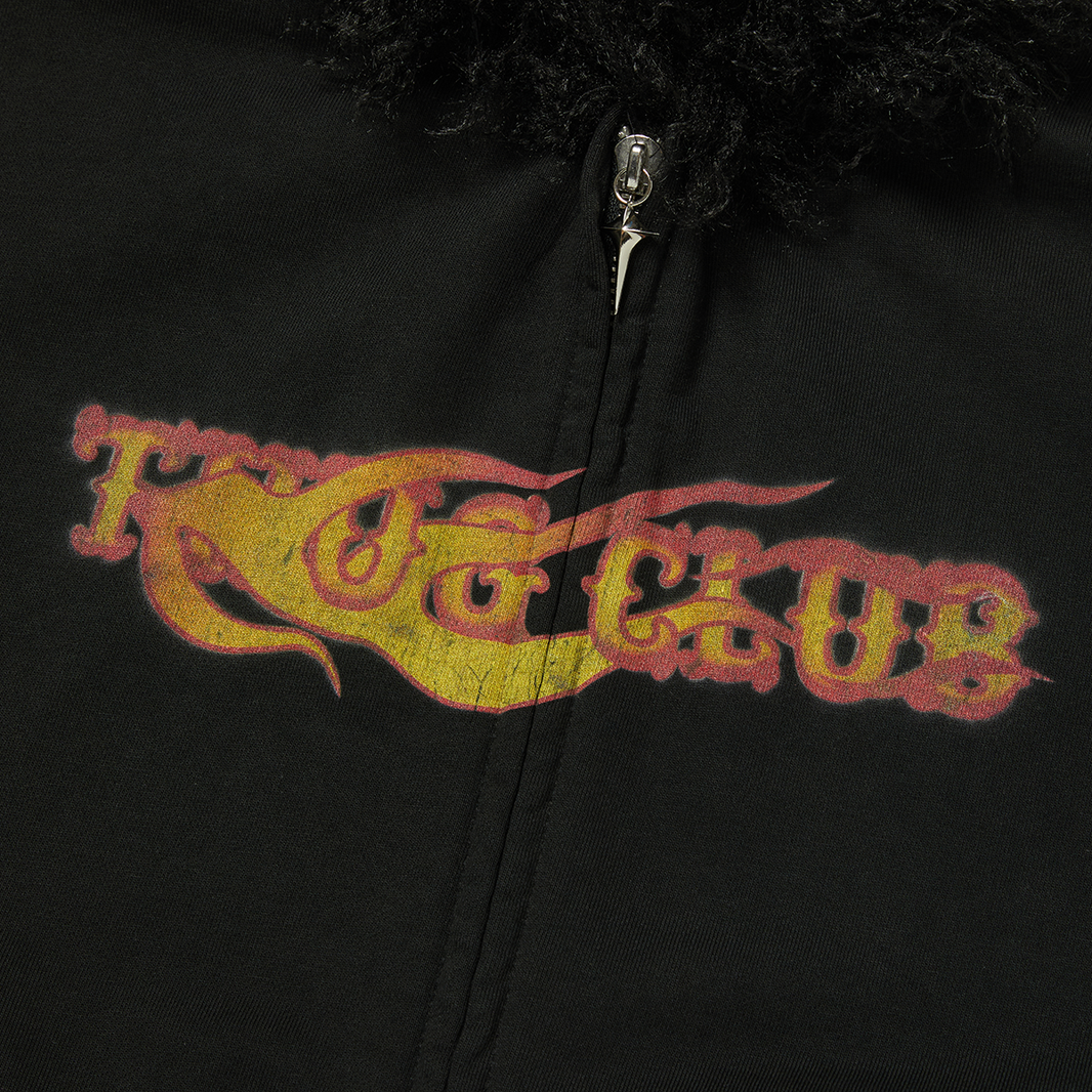 TC TWO FACE FUR HOODED ZIP-UP