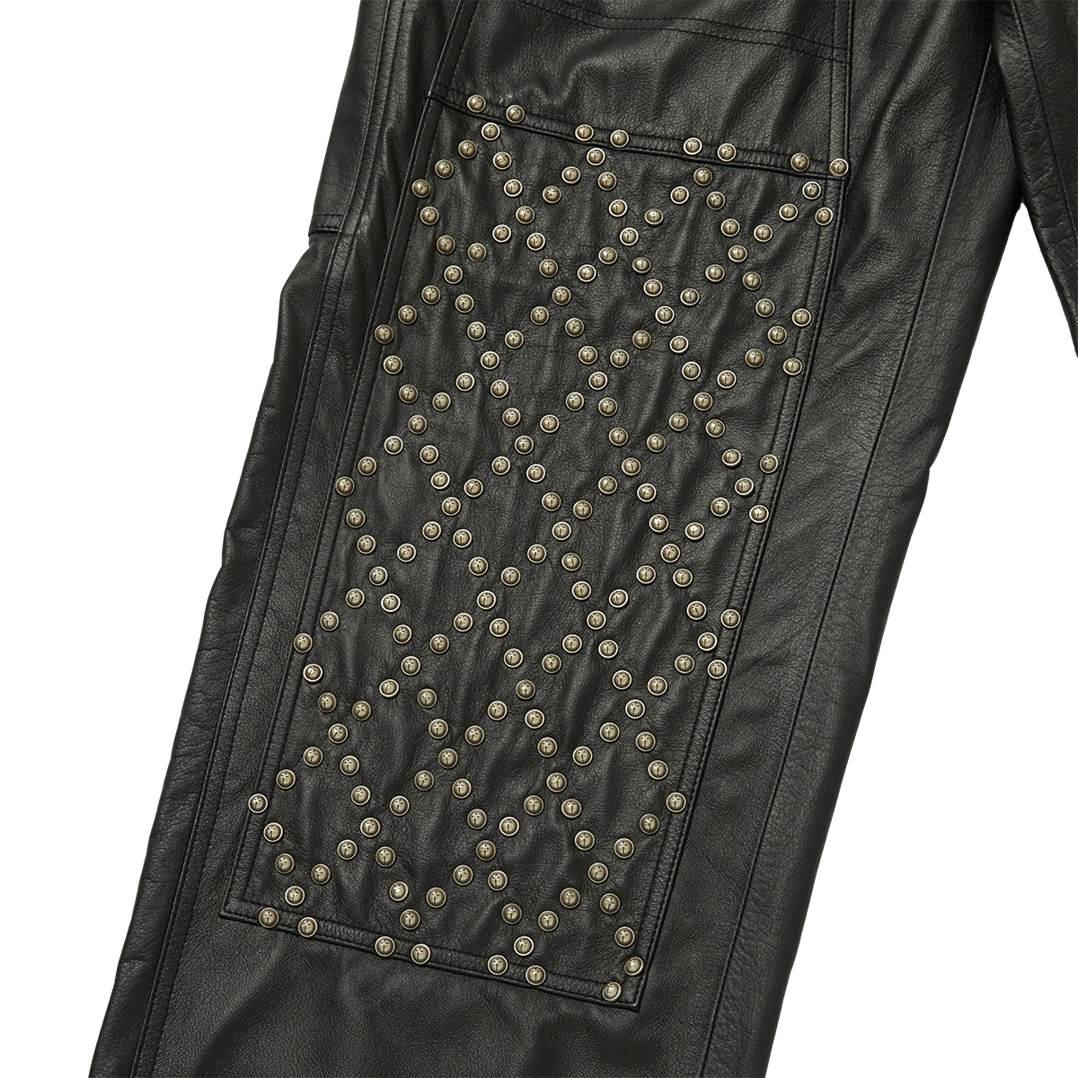 TC LEATHER STUDED WORK PANTS