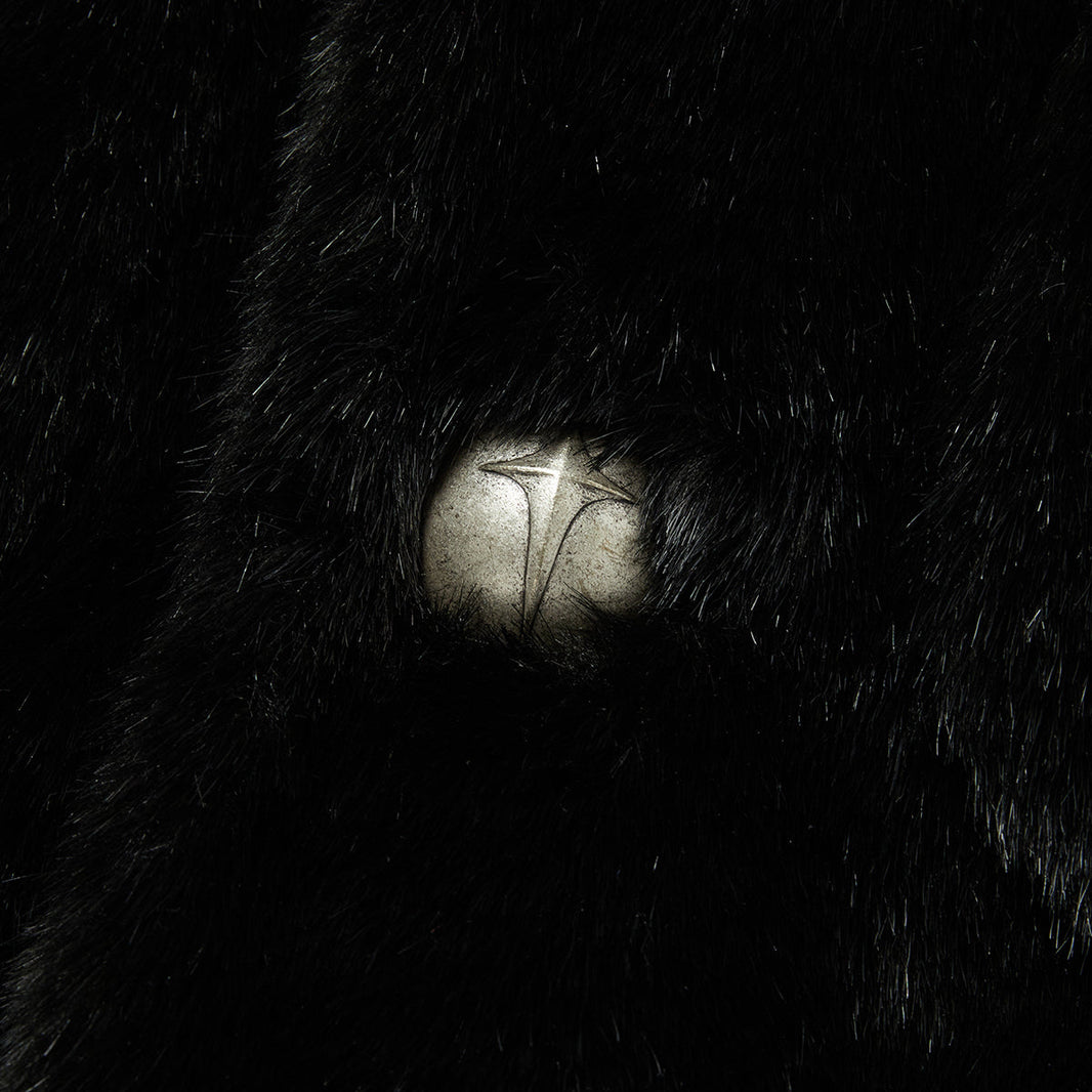 THREE RIDING SKULL FUR COAT
