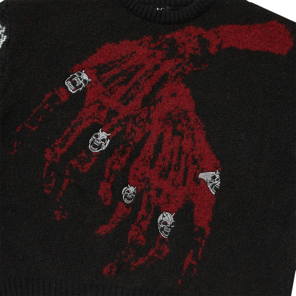 TC BONE CROSS KNIT SWEATER