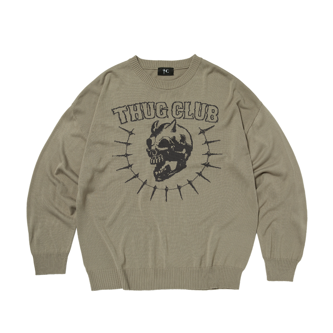 TC RIDING SKULL KNIT SWEATER