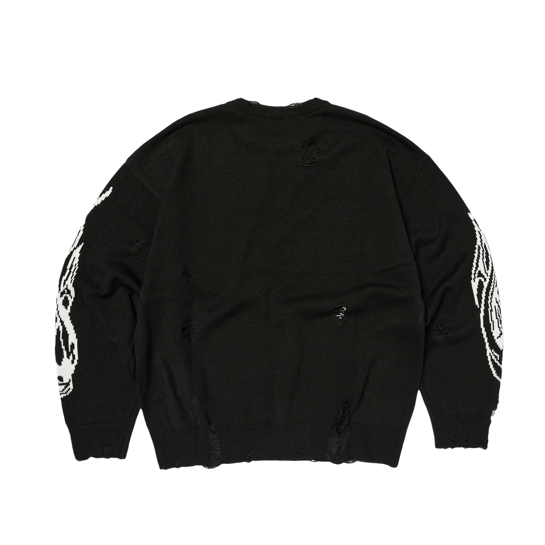 TC CHROME SKULL KNIT SWEATER