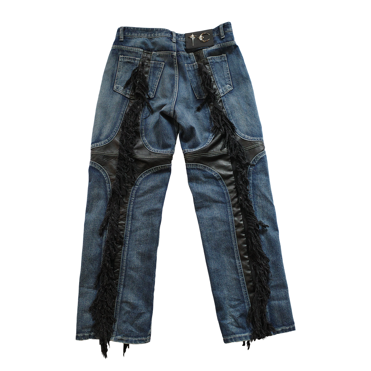 Mohican Leather Denim Pants