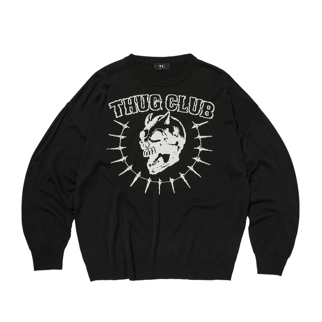 TC RIDING SKULL KNIT SWEATER