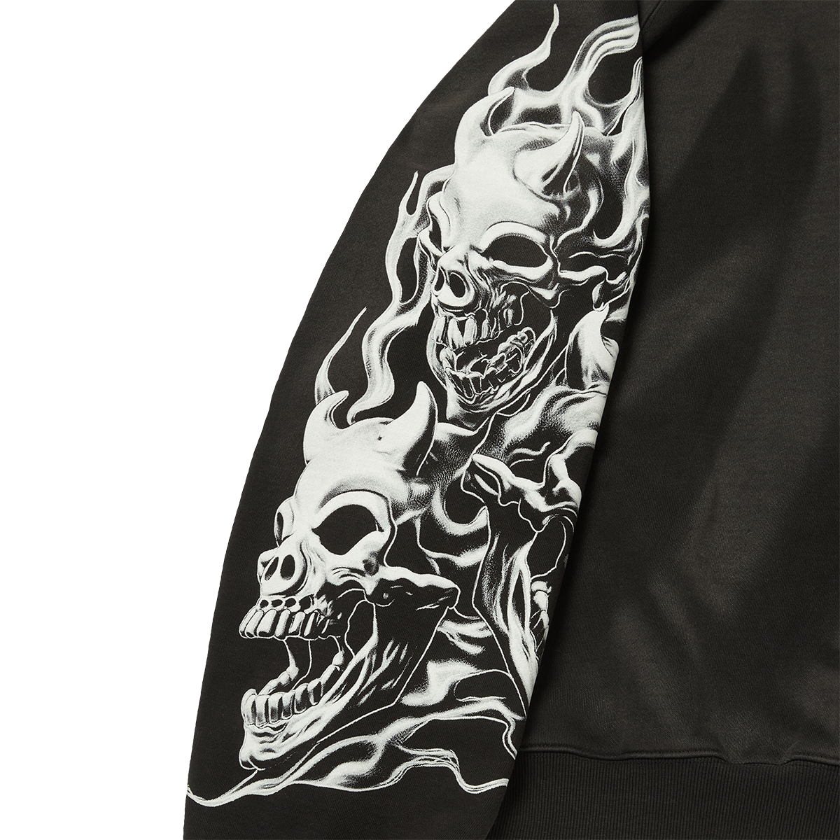 SIX RIDING SKULL ZIP-UP HOODIE