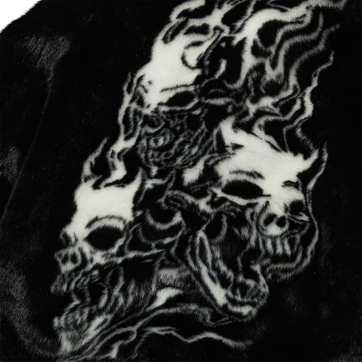 THREE RIDING SKULL FUR COAT
