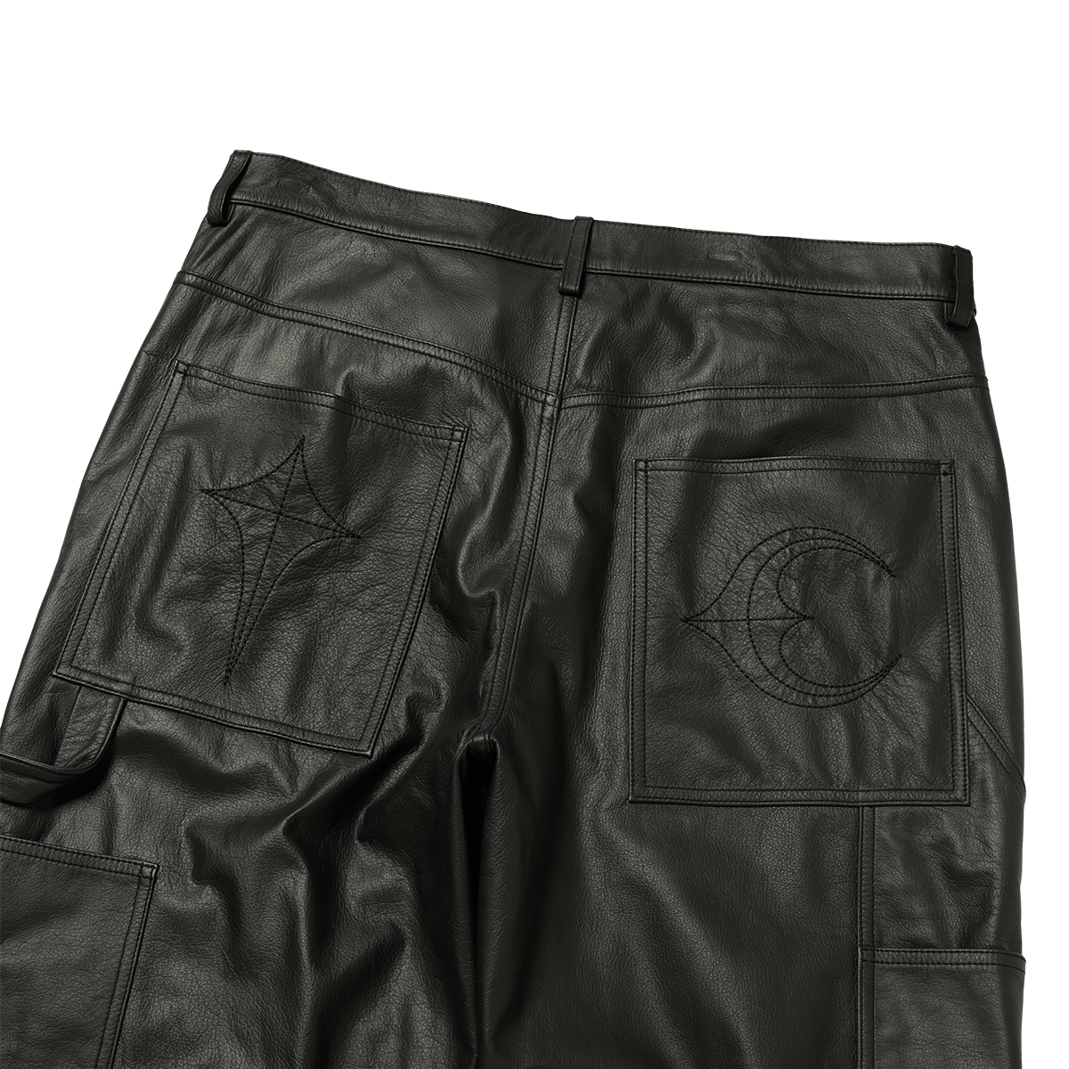TC LEATHER STUDED WORK PANTS
