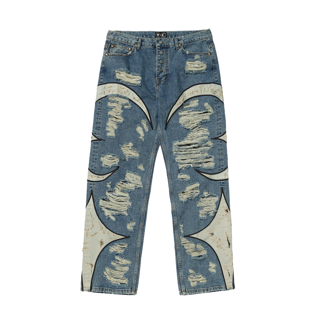 TC Leather Washing Denim Pants War Ver
